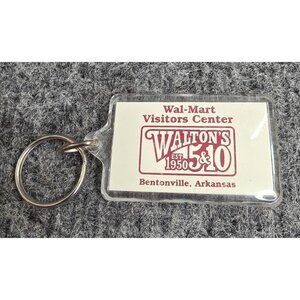 Vintage Wal-Mart Visitors Center Keychain Featuring Waltons 5 & 10 Design